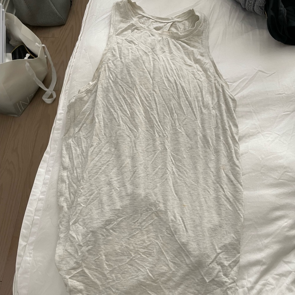 Lulu lemon grey tank top open back